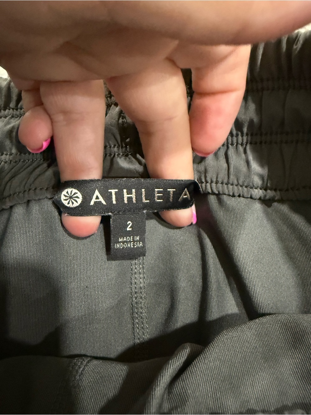 Athleta Casual Zippered Gray Mini Skort - Picture 5 of 6